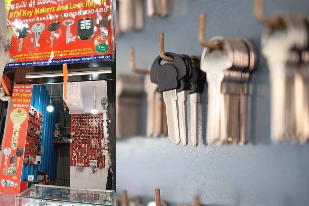 BTM Key Makers and Lock Repair key shop in BTM 1st Stage Bengaluru